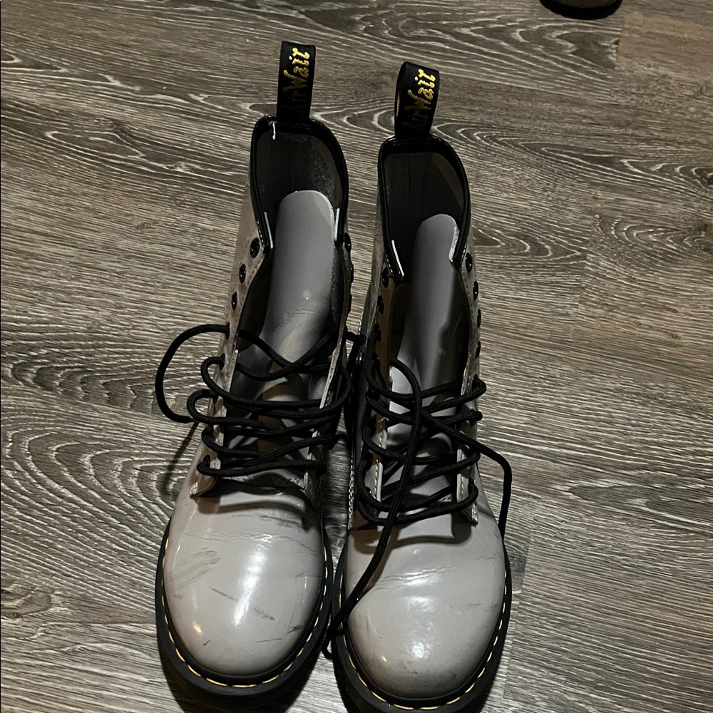 Dr. Martens Gray Lace Up Boots